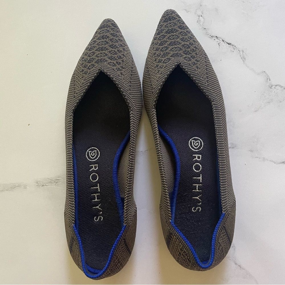 Rothy’s The Point Cloud Gray Flats 8.5